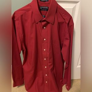 Stafford Long Sleeve Dress Shirt Size 16 34-35 length sleeve. Like New
